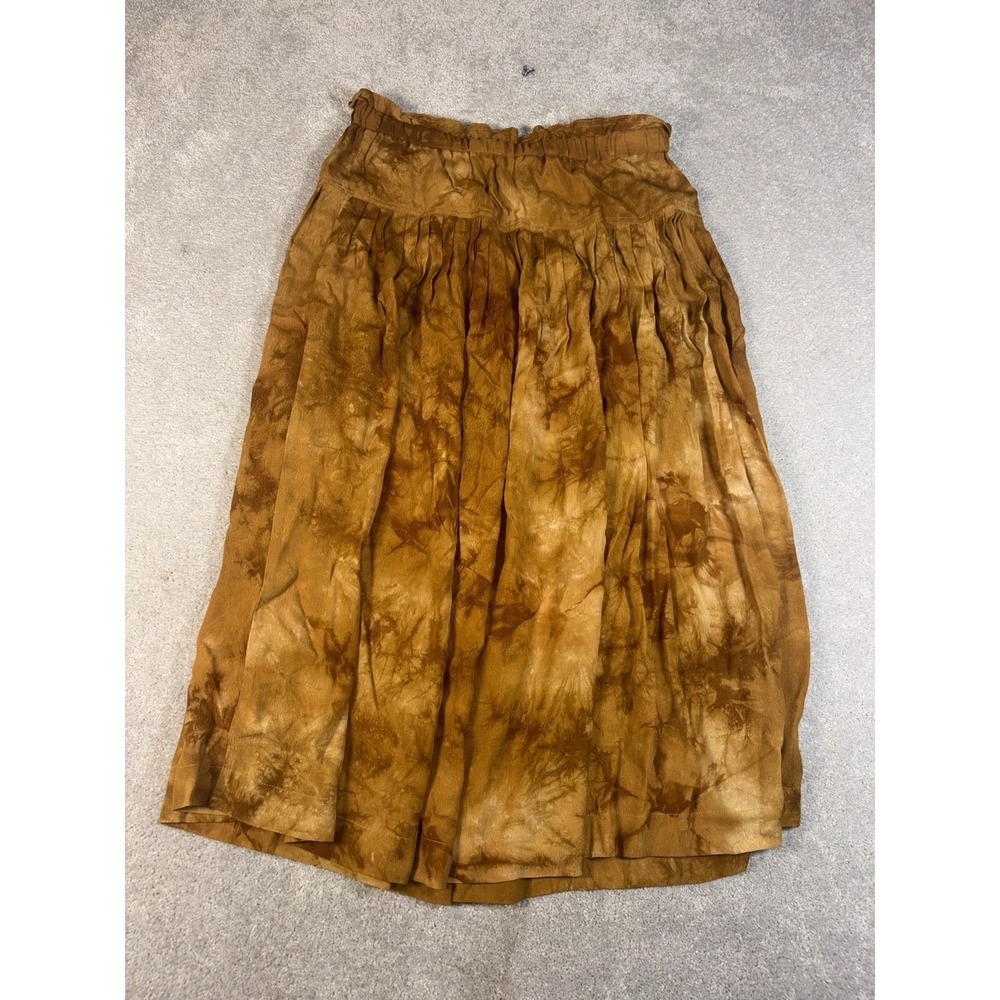 Madewell Tie Front Paperbag Midi Skirt Egyptian Gold Tie Dye Women's M